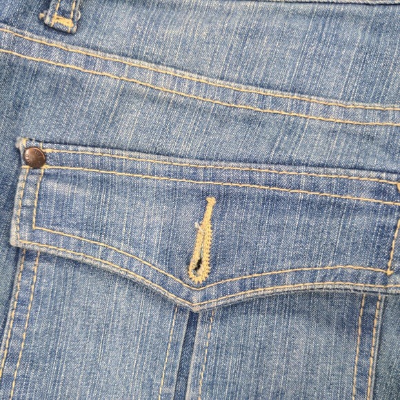 The Limited Women's Drew Straight Capri Jeans Blue 10 Stone Wash Flap Pockets - Picture 7 of 11